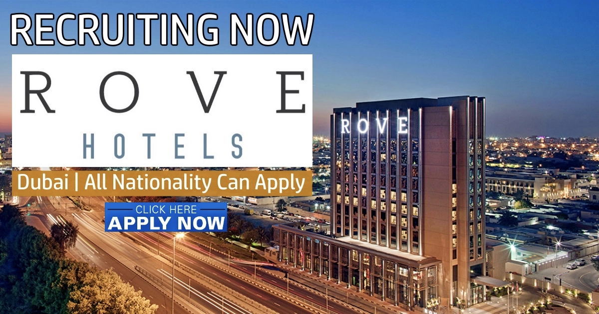 Rove Hotels Careers Jobs Dubai | UAE 2023 Rove Hotels Careers